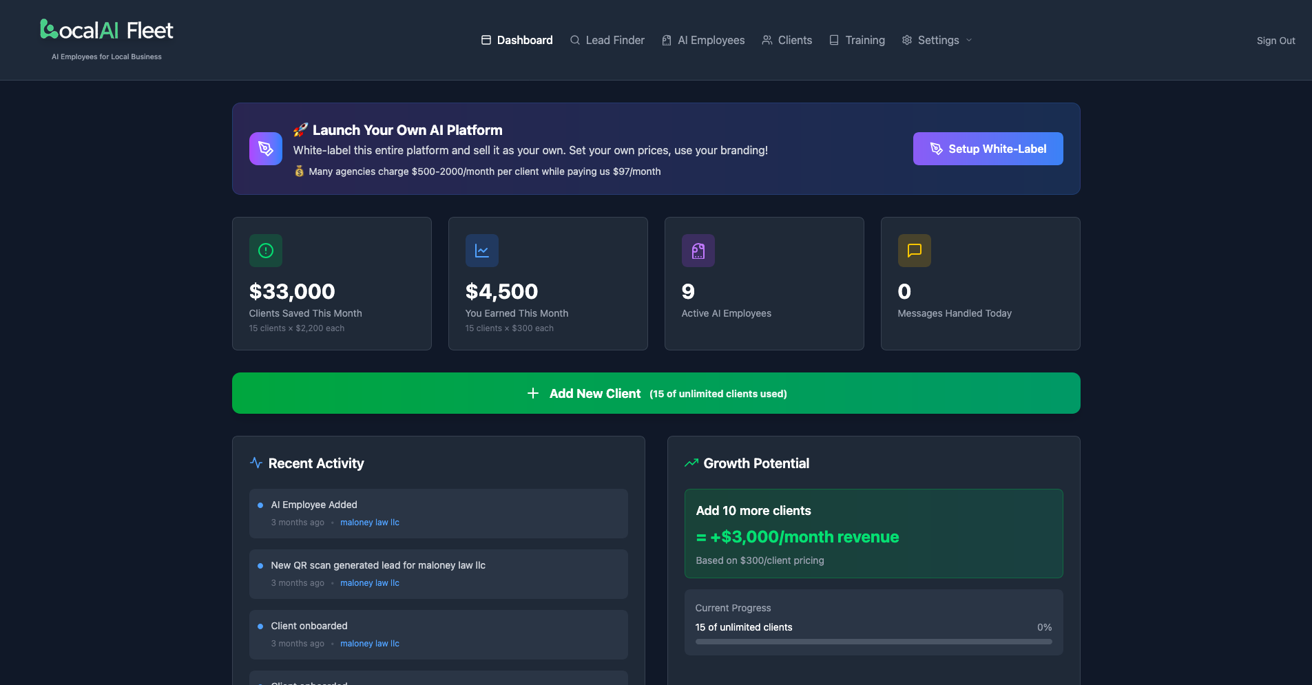 Localaifleet – AI-Powered SMS Automation & QR Lead Generation SaaS (Laravel + Tailwind)