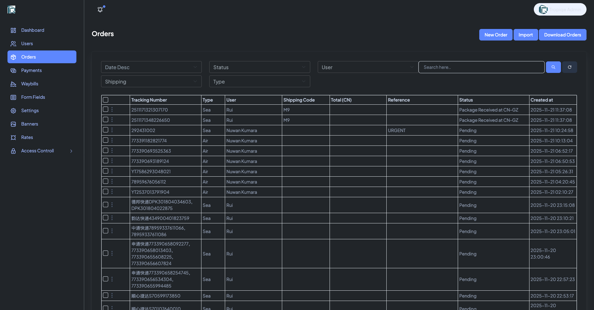 Shipment & Batch Management