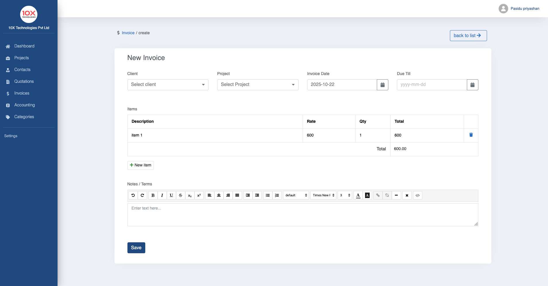 Quotations & Invoicing